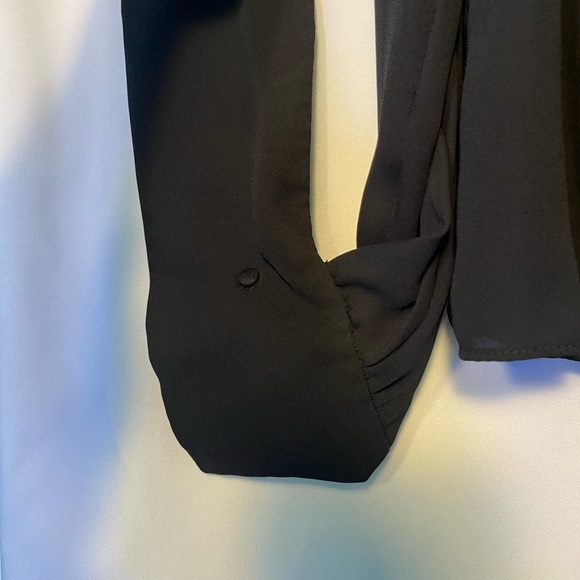 Ramy Brook Addy Open-Sleeve Silk Blouse In Black Size S - Picture 4 of 9